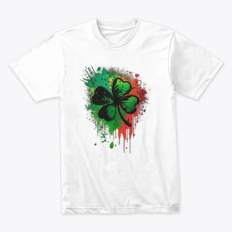 Four Leaf Clover Color Splatter