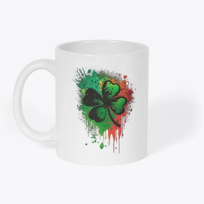 Four Leaf Clover Color Splatter