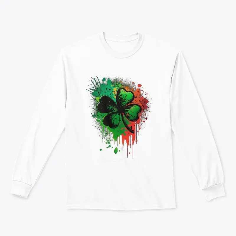 Four Leaf Clover Color Splatter